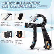 Grip Strength Trainer Kit â Hand, Finger & Forearm Set
